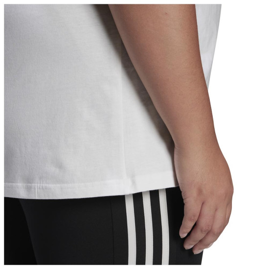 Adidas Γυναικεία κοντομάνικη μπλούζα Essentials Slim 3-Stripes (Plus Size) Adidas Γυναικεία κοντομάνικη μπλούζα Essentials Slim 3-Stripes (Plus Size)